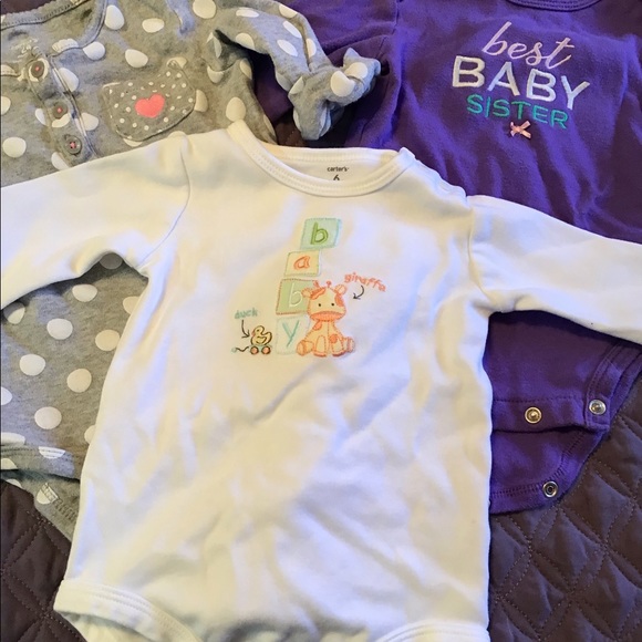 Lot of Carter’s Girls One piece Size 6mo-24mo - Picture 1 of 7